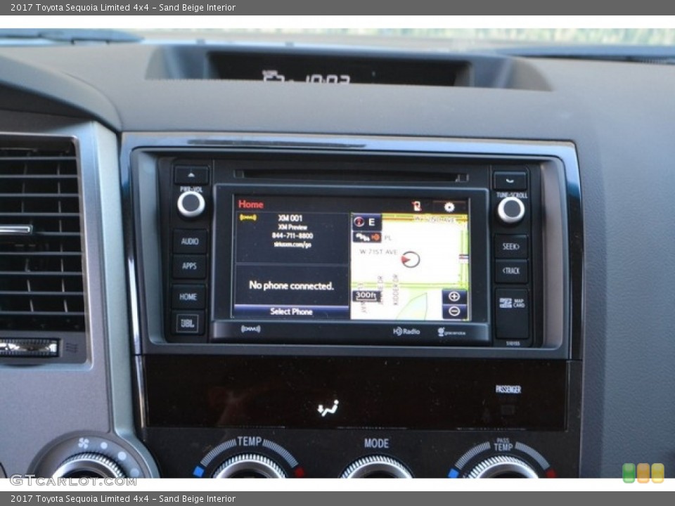 Sand Beige Interior Navigation for the 2017 Toyota Sequoia Limited 4x4 #116902856