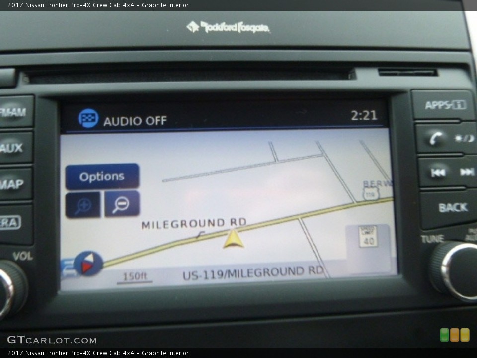 Graphite Interior Navigation for the 2017 Nissan Frontier Pro-4X Crew Cab 4x4 #116905556