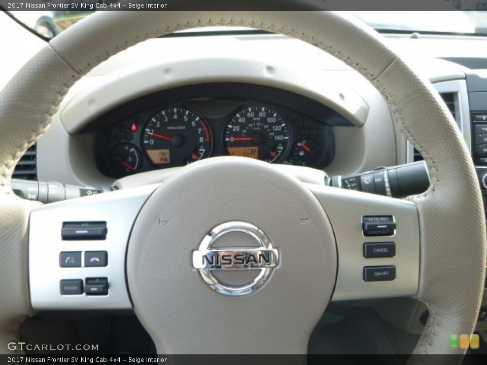 Beige Interior Steering Wheel for the 2017 Nissan Frontier SV King Cab 4x4 #116906942