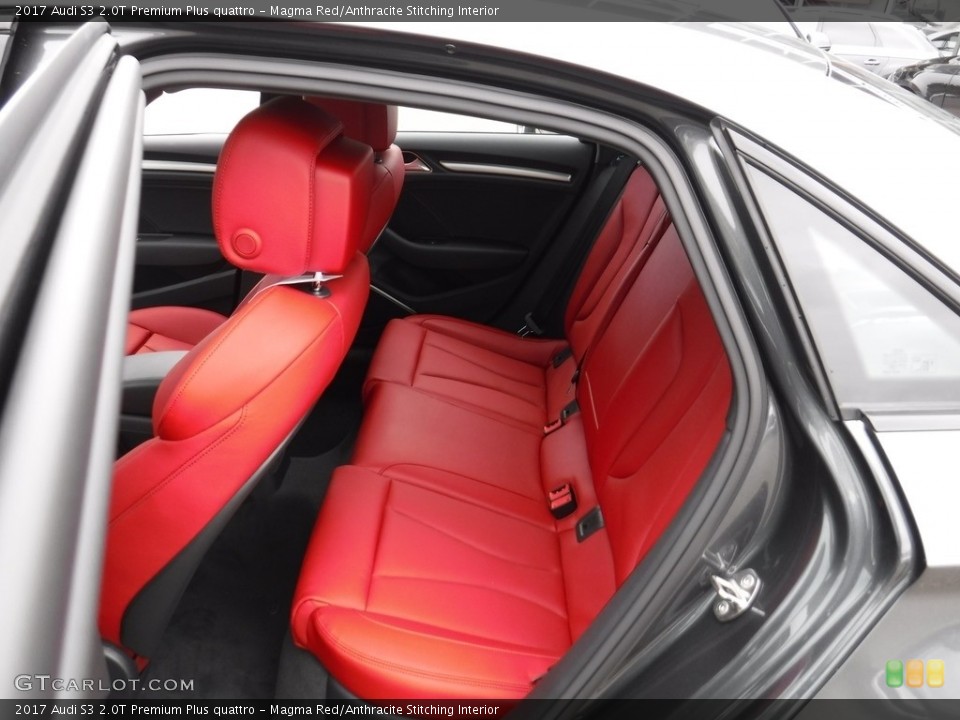 Magma Red/Anthracite Stitching Interior Rear Seat for the 2017 Audi S3 2.0T Premium Plus quattro #116907533
