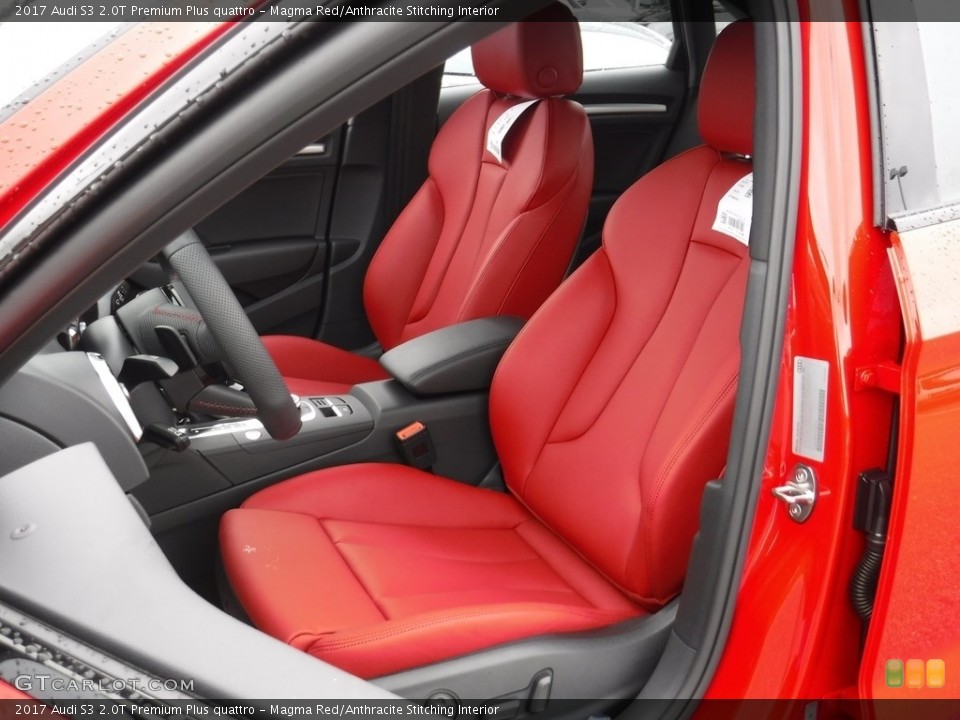 Magma Red/Anthracite Stitching Interior Front Seat for the 2017 Audi S3 2.0T Premium Plus quattro #116909213