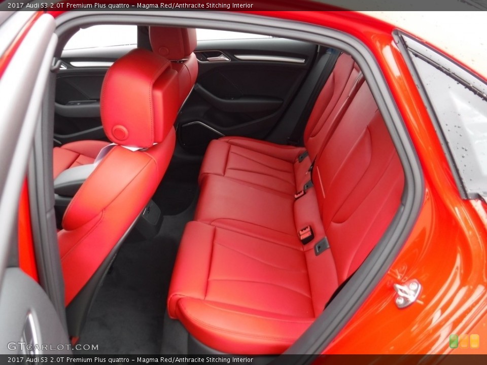 Magma Red/Anthracite Stitching Interior Rear Seat for the 2017 Audi S3 2.0T Premium Plus quattro #116909564