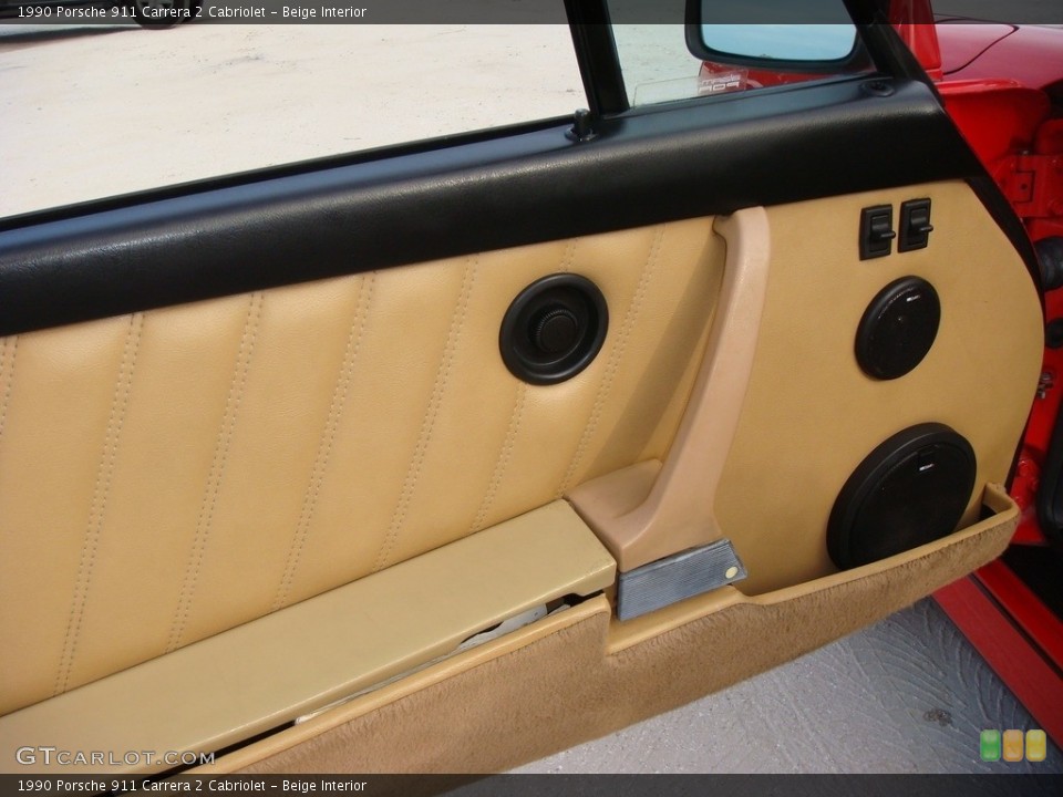 Beige Interior Door Panel for the 1990 Porsche 911 Carrera 2 Cabriolet #116913338