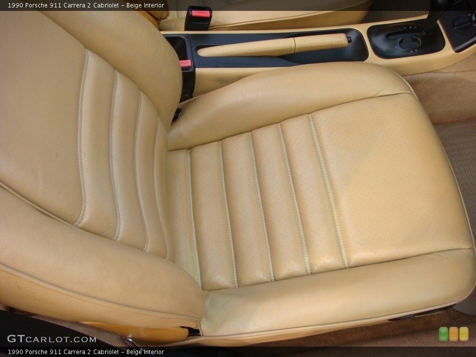 Beige Interior Front Seat for the 1990 Porsche 911 Carrera 2 Cabriolet #116913407