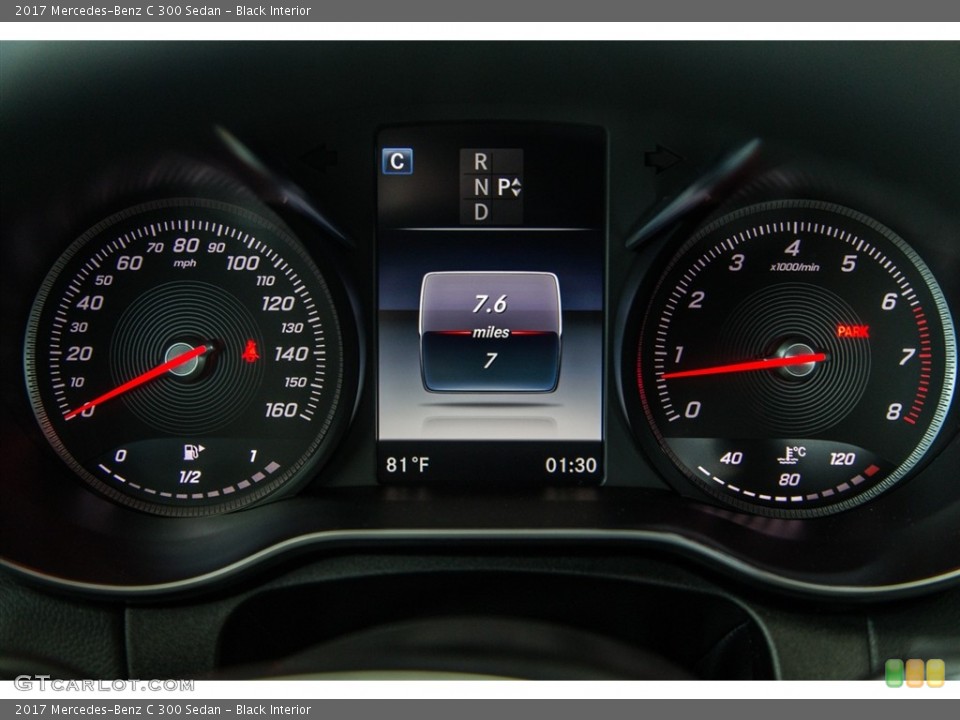 Black Interior Gauges for the 2017 Mercedes-Benz C 300 Sedan #116916347
