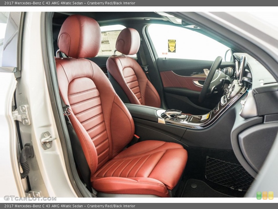 Cranberry Red/Black Interior Front Seat for the 2017 Mercedes-Benz C 43 AMG 4Matic Sedan #116917513