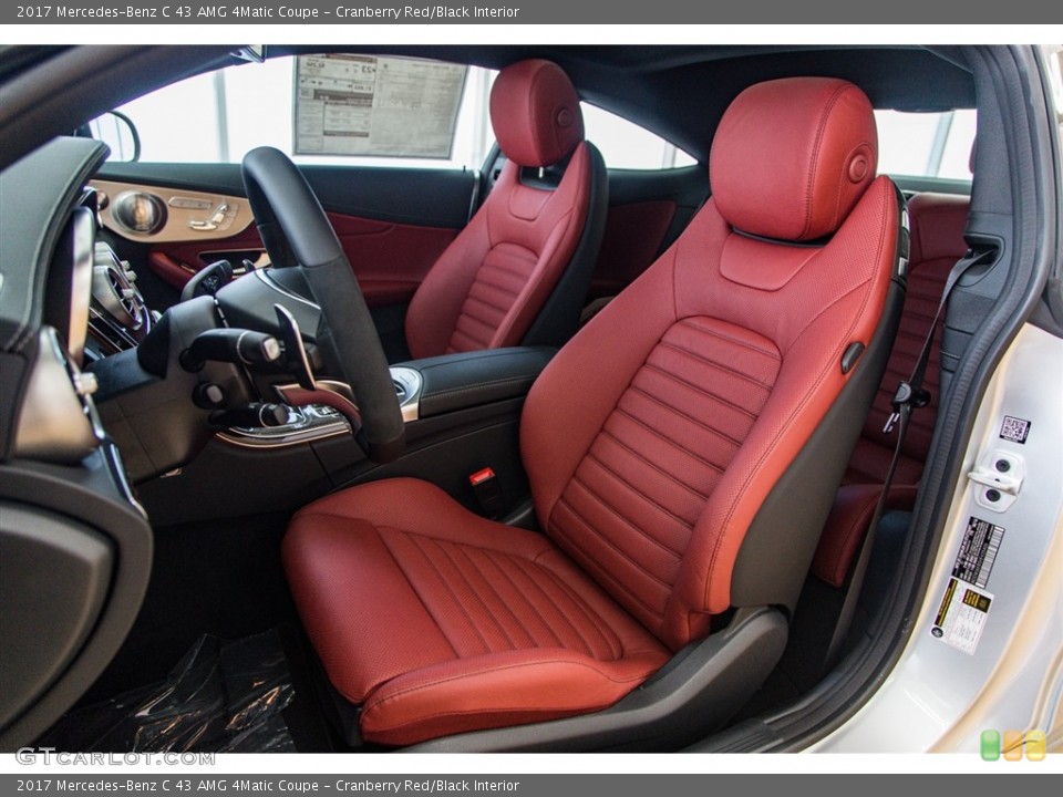 Cranberry Red/Black Interior Front Seat for the 2017 Mercedes-Benz C 43 AMG 4Matic Coupe #116918363