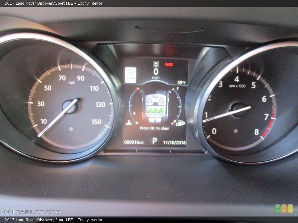 Ebony Interior Gauges for the 2017 Land Rover Discovery Sport HSE #116922815