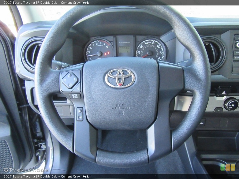 Cement Gray Interior Steering Wheel for the 2017 Toyota Tacoma SR Double Cab #116923043