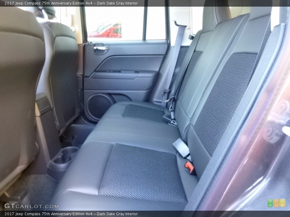Dark Slate Gray Interior Rear Seat for the 2017 Jeep Compass 75th Anniversary Edition 4x4 #116928623
