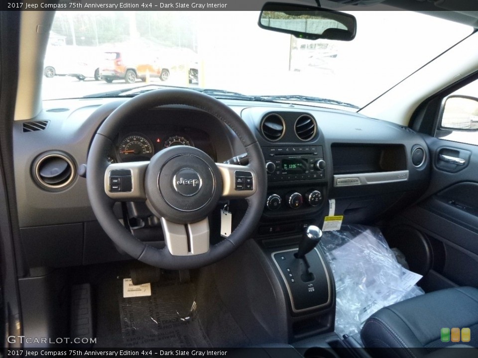 Dark Slate Gray Interior Dashboard for the 2017 Jeep Compass 75th Anniversary Edition 4x4 #116928650