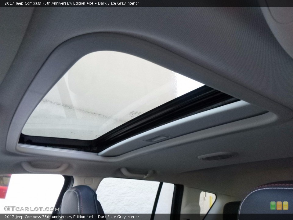 Dark Slate Gray Interior Sunroof for the 2017 Jeep Compass 75th Anniversary Edition 4x4 #116928725