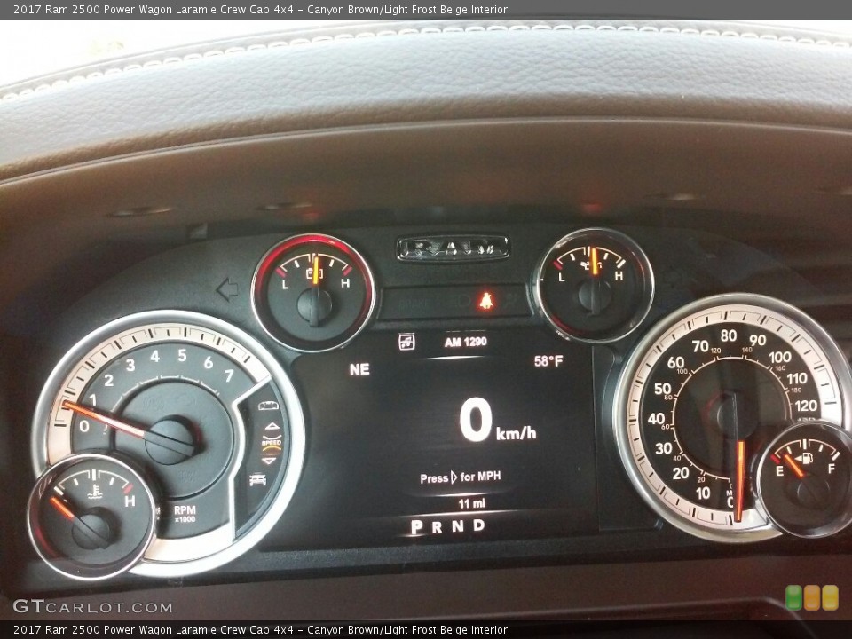 Canyon Brown/Light Frost Beige Interior Gauges for the 2017 Ram 2500 Power Wagon Laramie Crew Cab 4x4 #116930798