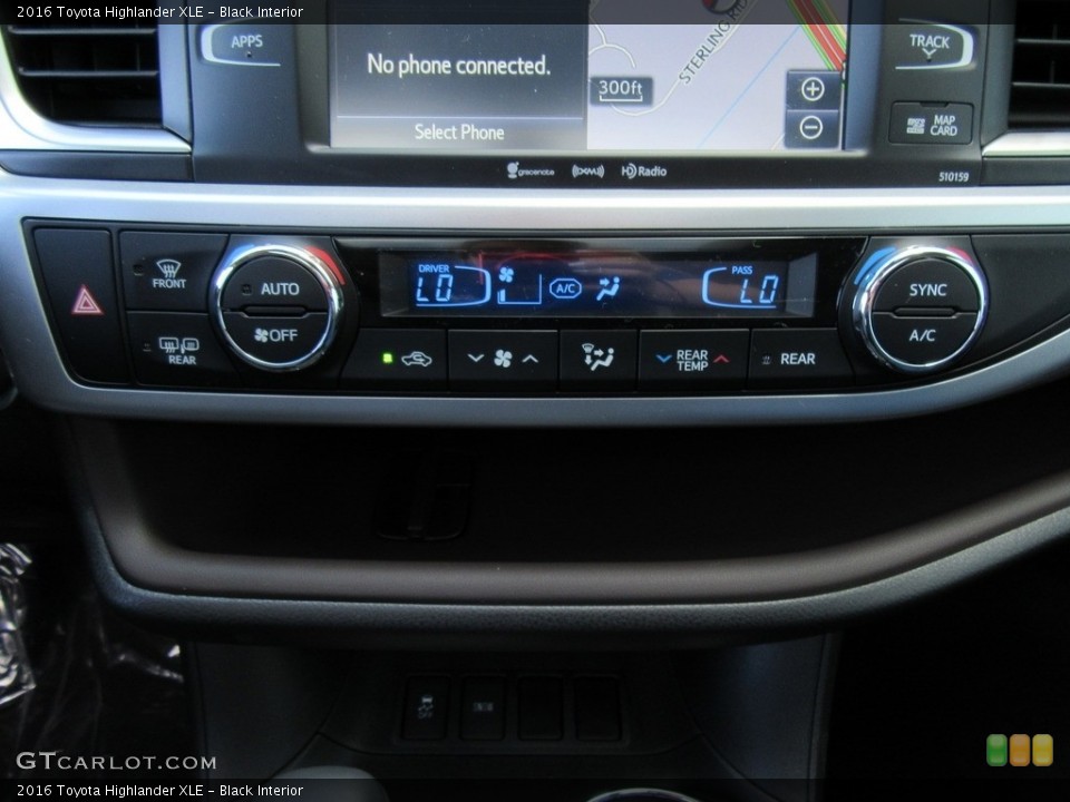 Black Interior Controls for the 2016 Toyota Highlander XLE #116934944