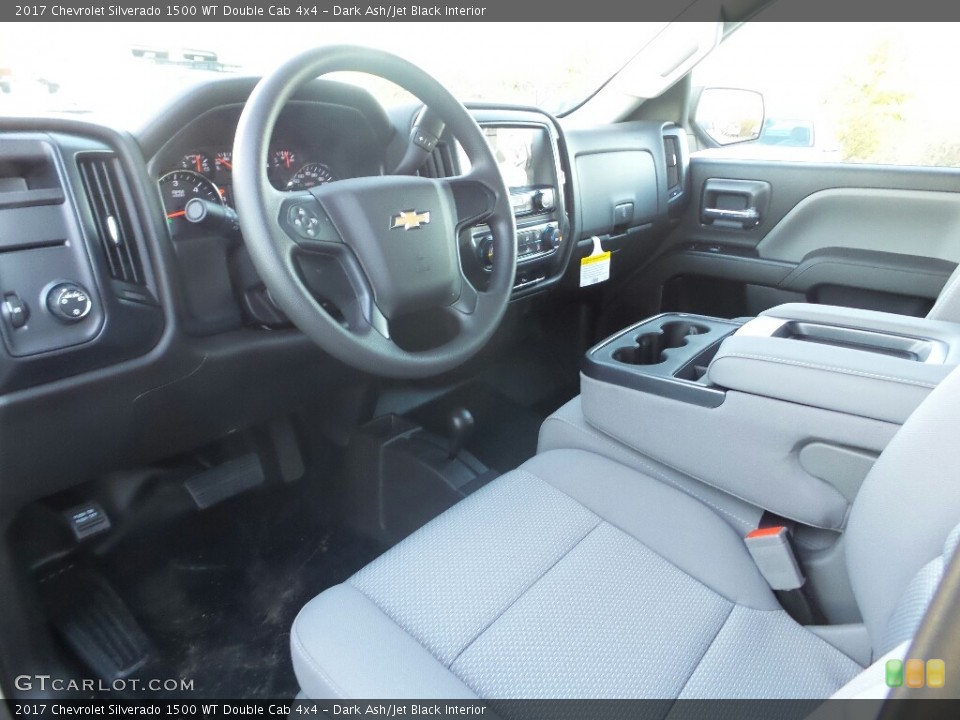 Dark Ash/Jet Black Interior Photo for the 2017 Chevrolet Silverado 1500 WT Double Cab 4x4 #116938841