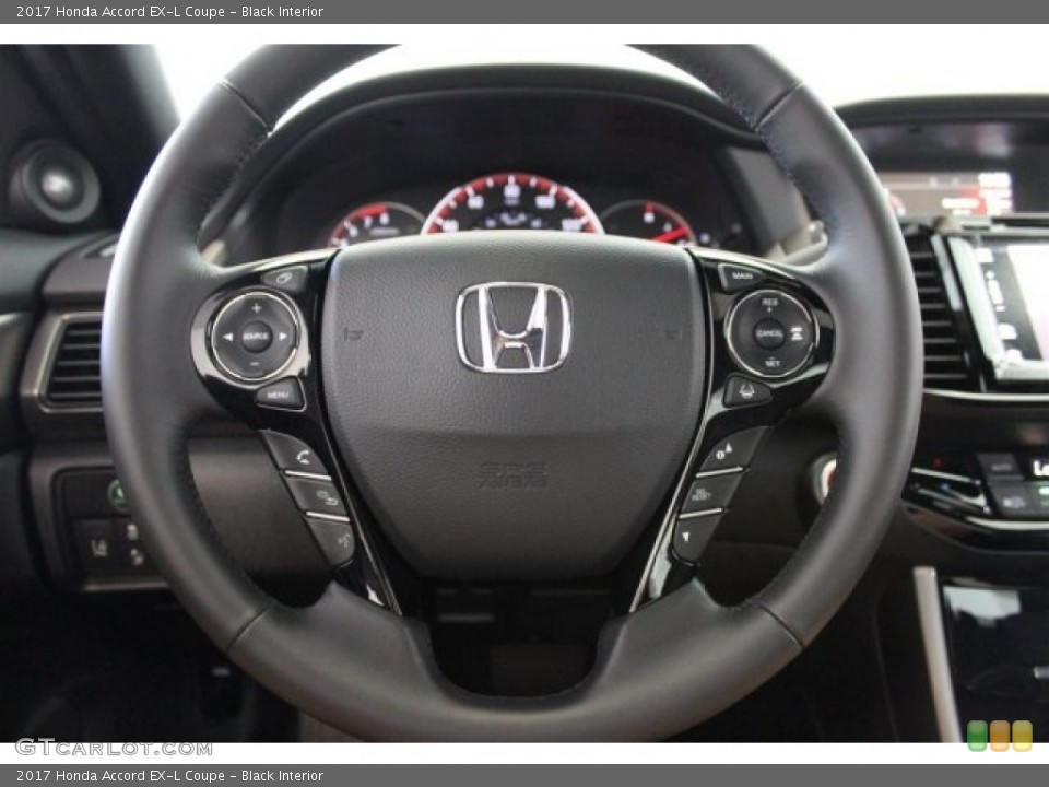Black Interior Steering Wheel for the 2017 Honda Accord EX-L Coupe #116945035