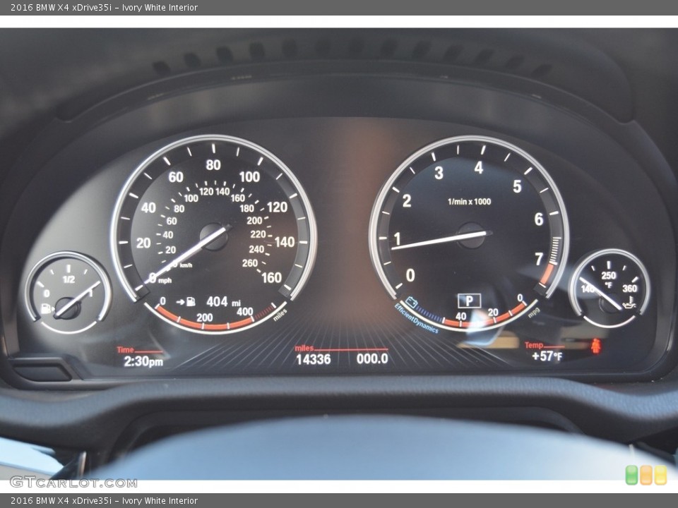 Ivory White Interior Gauges for the 2016 BMW X4 xDrive35i #116953417