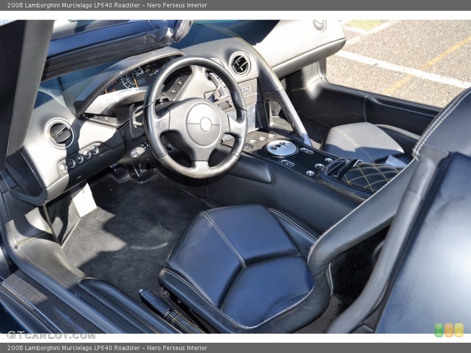 Nero Perseus Interior Front Seat for the 2008 Lamborghini Murcielago LP640 Roadster #116953597