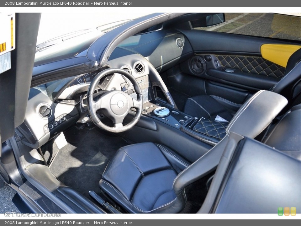 Nero Perseus Interior Front Seat for the 2008 Lamborghini Murcielago LP640 Roadster #116953618