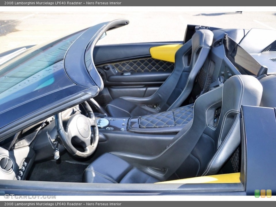 Nero Perseus Interior Front Seat for the 2008 Lamborghini Murcielago LP640 Roadster #116954119