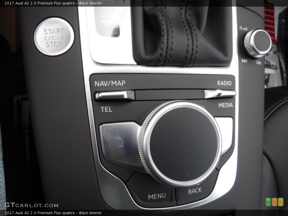 Black Interior Controls for the 2017 Audi A3 2.0 Premium Plus quattro #116957320
