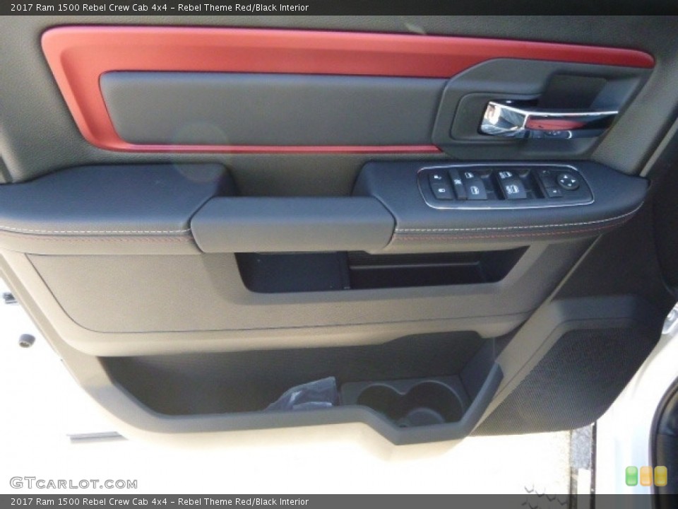Rebel Theme Red/Black Interior Door Panel for the 2017 Ram 1500 Rebel Crew Cab 4x4 #116957704