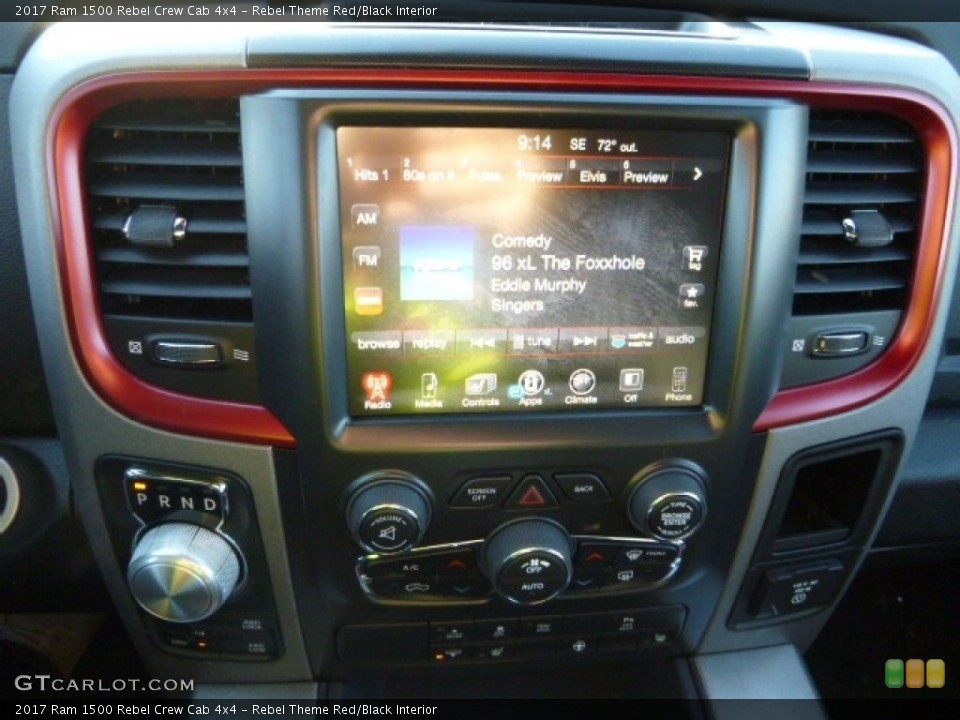 Rebel Theme Red/Black Interior Controls for the 2017 Ram 1500 Rebel Crew Cab 4x4 #116957773
