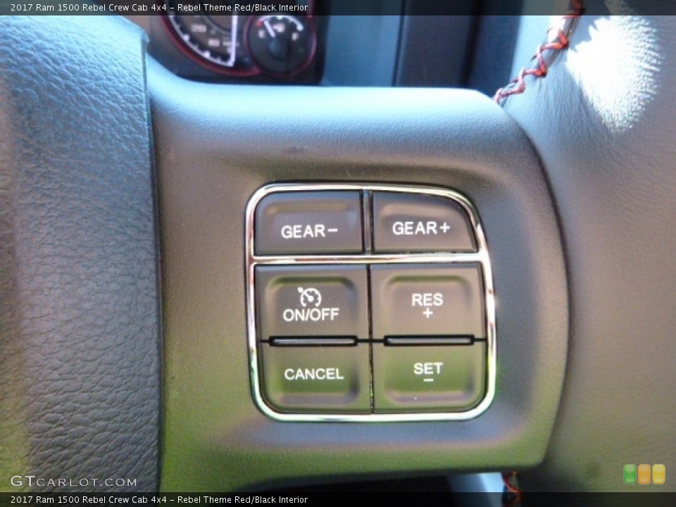 Rebel Theme Red/Black Interior Controls for the 2017 Ram 1500 Rebel Crew Cab 4x4 #116957855