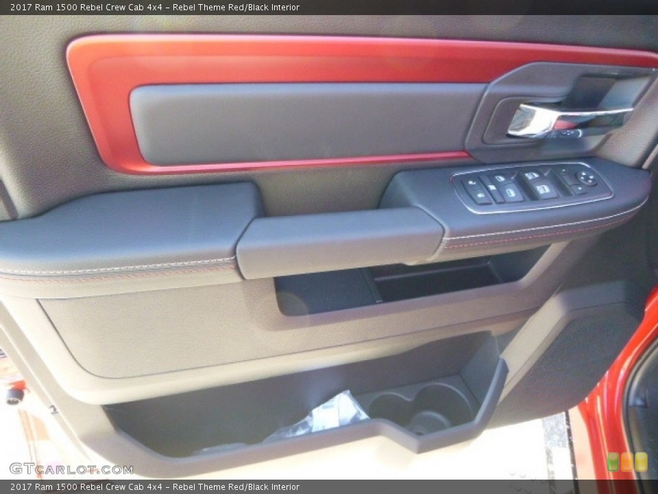 Rebel Theme Red/Black Interior Door Panel for the 2017 Ram 1500 Rebel Crew Cab 4x4 #116958184