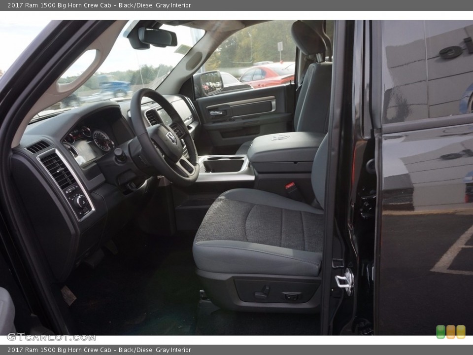 Black/Diesel Gray Interior Photo for the 2017 Ram 1500 Big Horn Crew Cab #116963032
