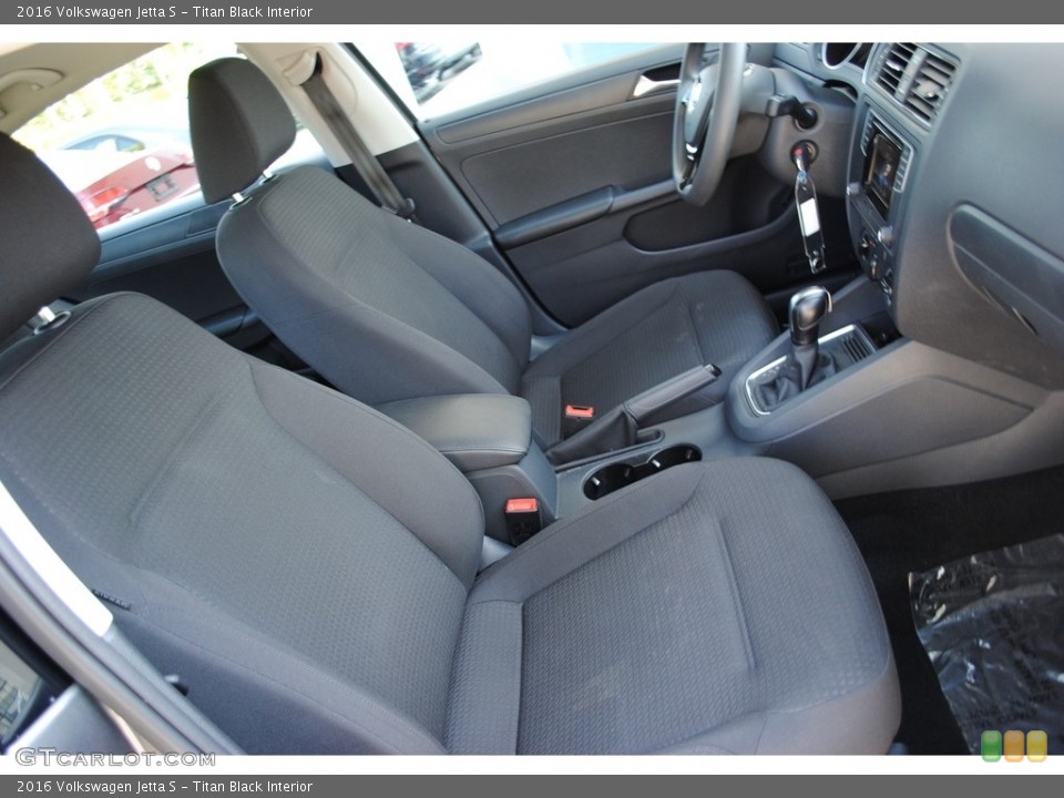Titan Black Interior Front Seat for the 2016 Volkswagen Jetta S #116967705