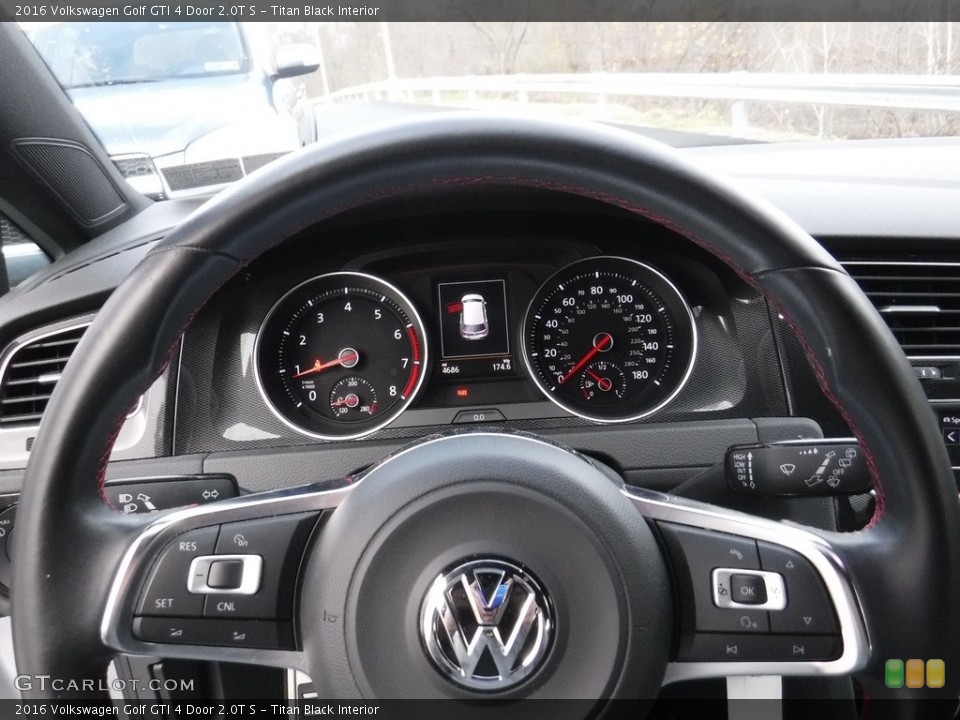 Titan Black Interior Steering Wheel for the 2016 Volkswagen Golf GTI 4 Door 2.0T S #116970734