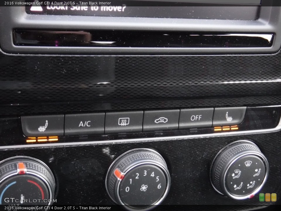 Titan Black Interior Controls for the 2016 Volkswagen Golf GTI 4 Door 2.0T S #116970784