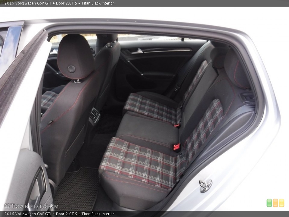 Titan Black Interior Rear Seat for the 2016 Volkswagen Golf GTI 4 Door 2.0T S #116970799