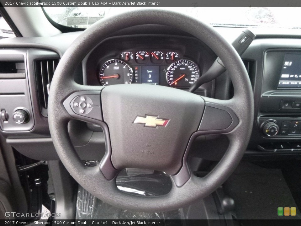 Dark Ash/Jet Black Interior Steering Wheel for the 2017 Chevrolet Silverado 1500 Custom Double Cab 4x4 #116974612