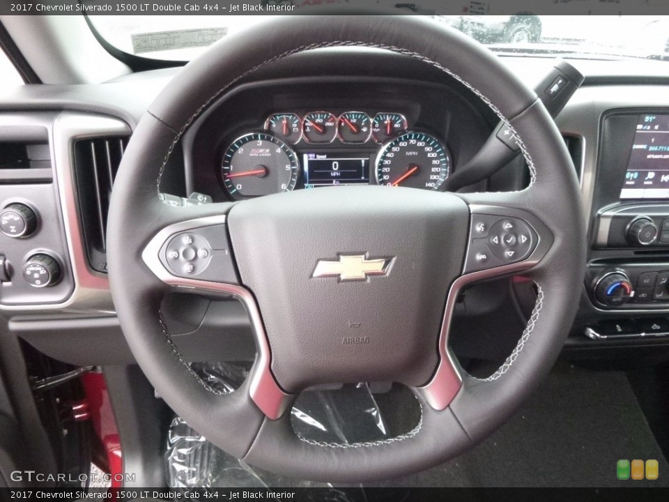 Jet Black Interior Steering Wheel for the 2017 Chevrolet Silverado 1500 LT Double Cab 4x4 #116974996
