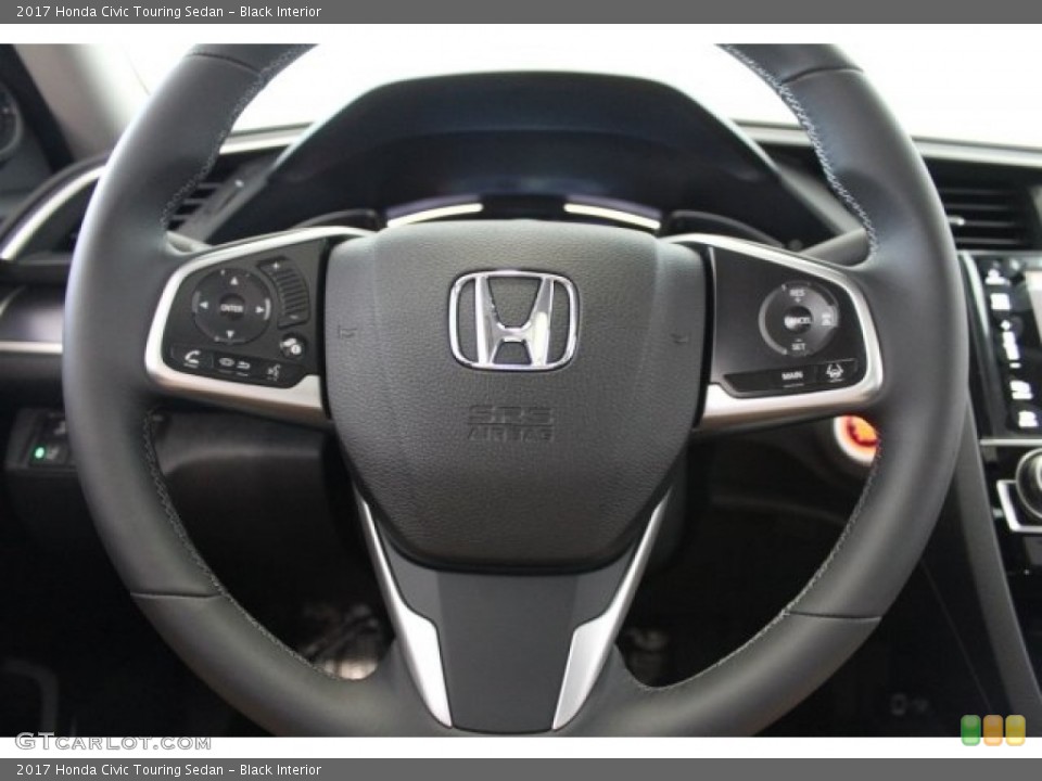 Black Interior Steering Wheel for the 2017 Honda Civic Touring Sedan #116975266