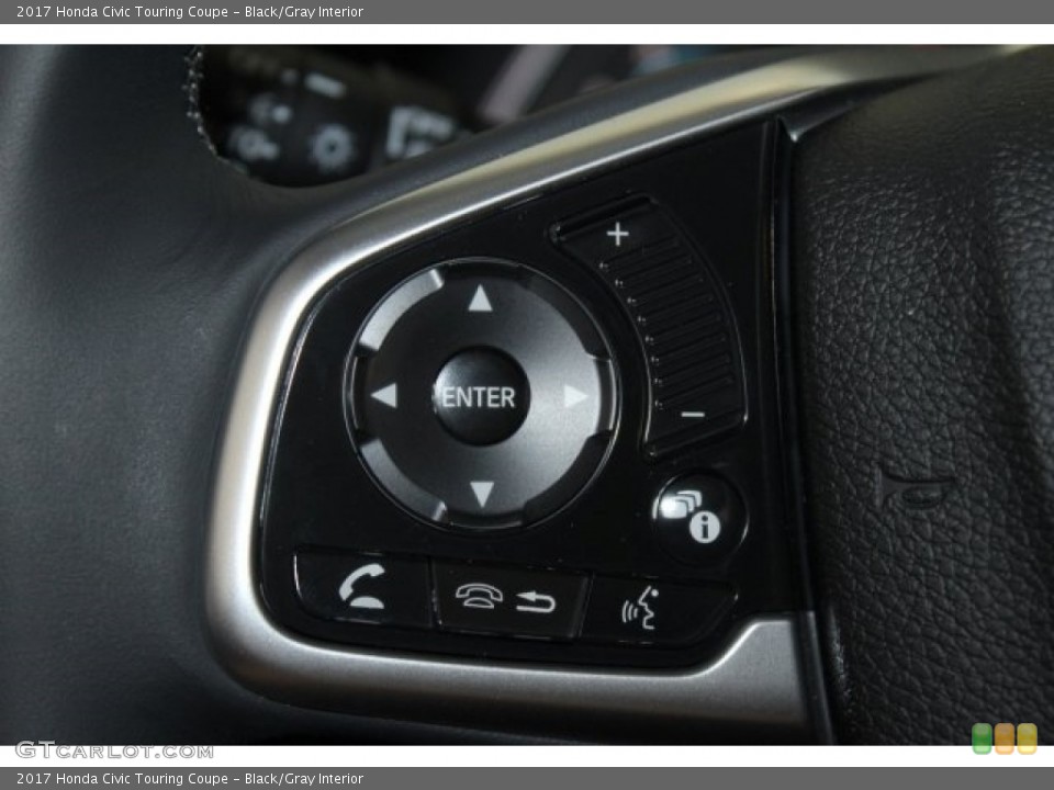 Black/Gray Interior Controls for the 2017 Honda Civic Touring Coupe #116975590