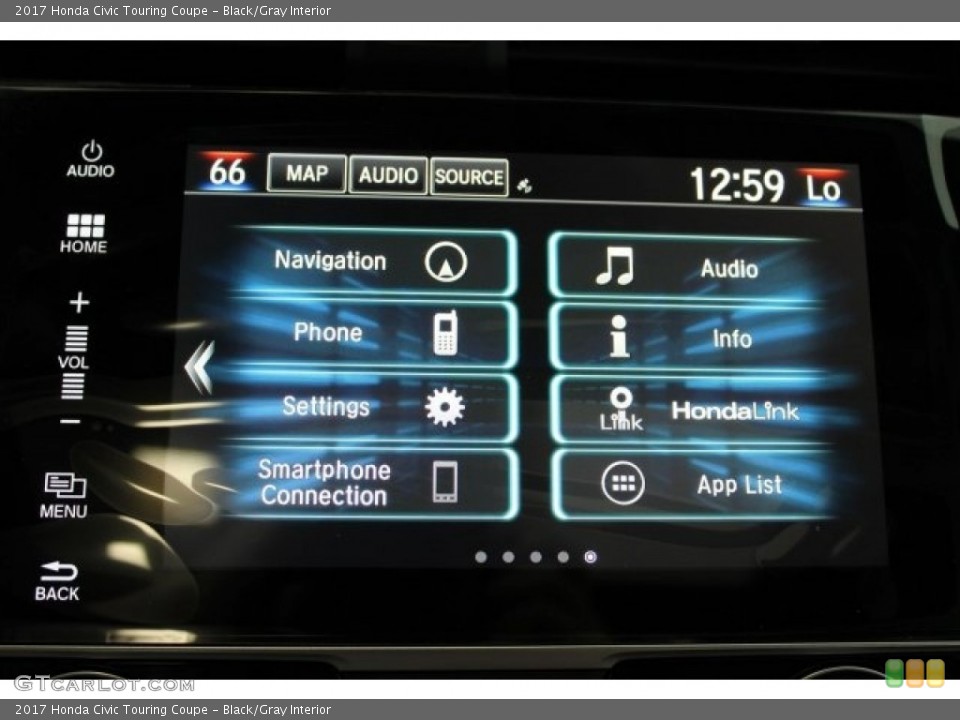 Black/Gray Interior Controls for the 2017 Honda Civic Touring Coupe #116975623