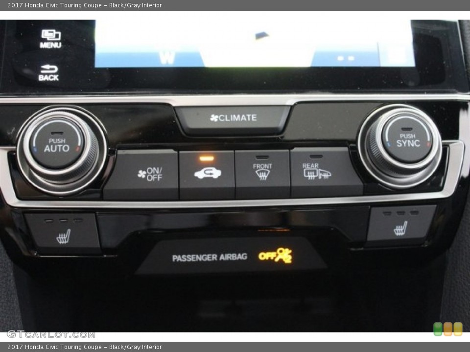 Black/Gray Interior Controls for the 2017 Honda Civic Touring Coupe #116975665