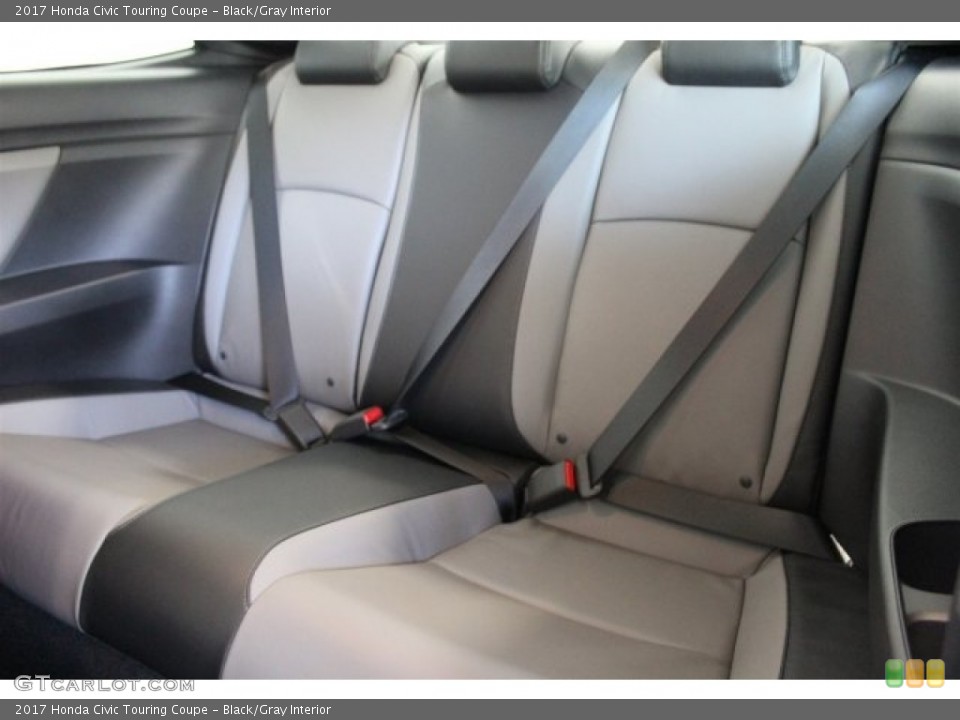 Black/Gray Interior Rear Seat for the 2017 Honda Civic Touring Coupe #116975725