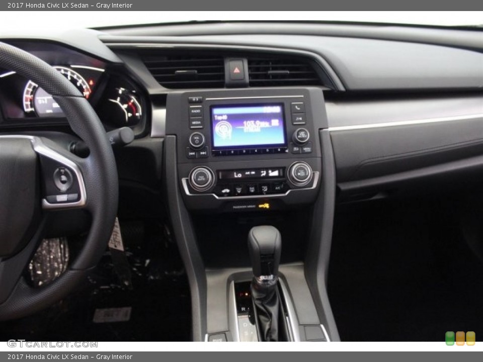 Gray Interior Controls for the 2017 Honda Civic LX Sedan #116976565