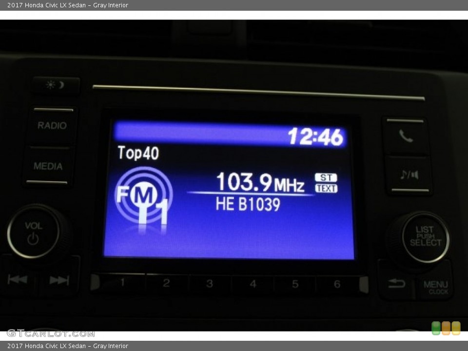 Gray Interior Audio System for the 2017 Honda Civic LX Sedan #116976577
