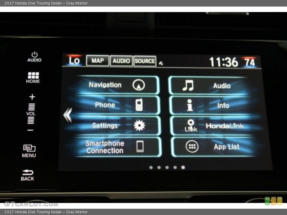 Gray Interior Controls for the 2017 Honda Civic Touring Sedan #116976898