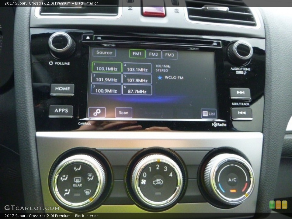 Black Interior Controls for the 2017 Subaru Crosstrek 2.0i Premium #116977132