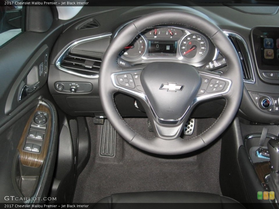 Jet Black Interior Steering Wheel for the 2017 Chevrolet Malibu Premier #116980238