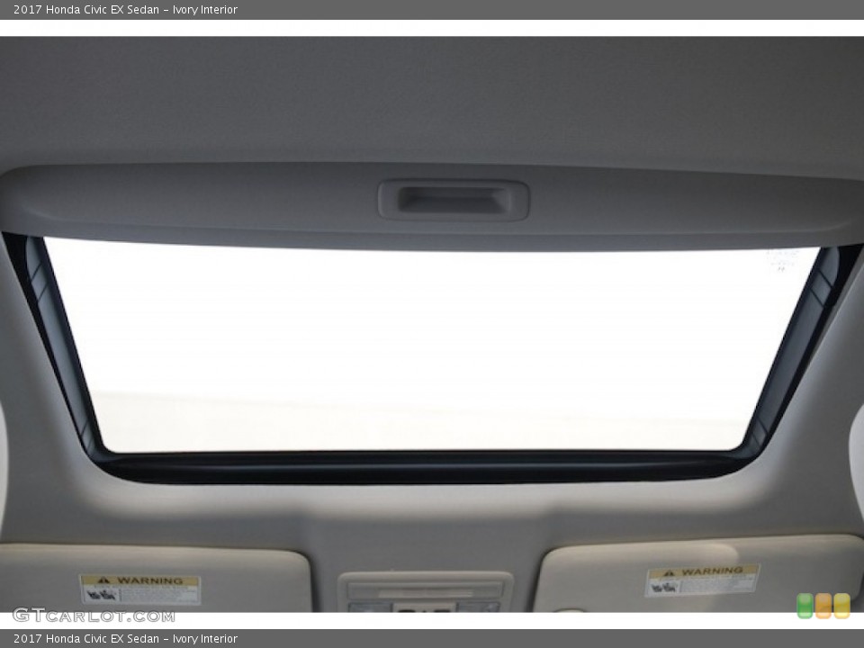 Ivory Interior Sunroof for the 2017 Honda Civic EX Sedan #116986259