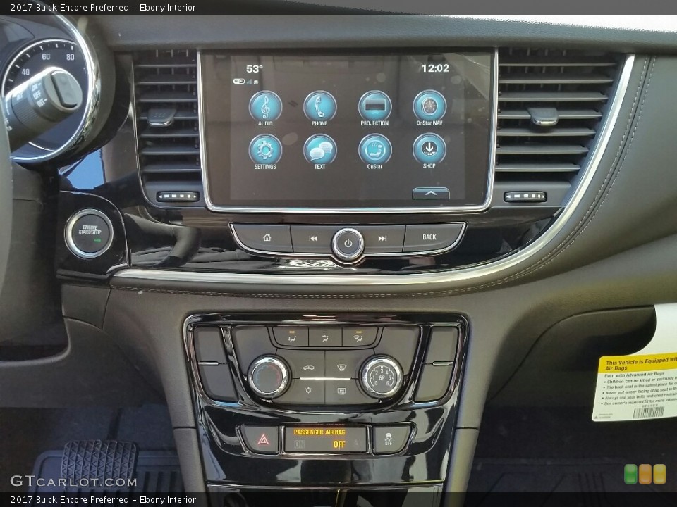 Ebony Interior Controls for the 2017 Buick Encore Preferred #116987225
