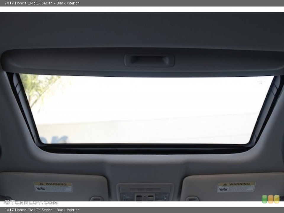 Black Interior Sunroof for the 2017 Honda Civic EX Sedan #116987411