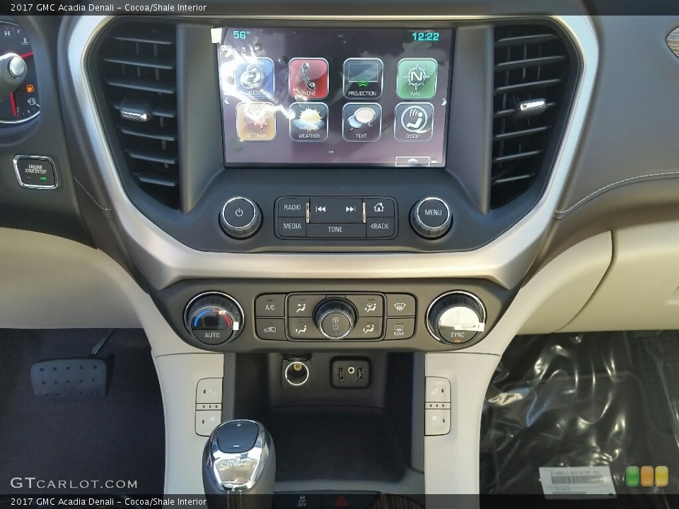 Cocoa/Shale Interior Controls for the 2017 GMC Acadia Denali #116988044
